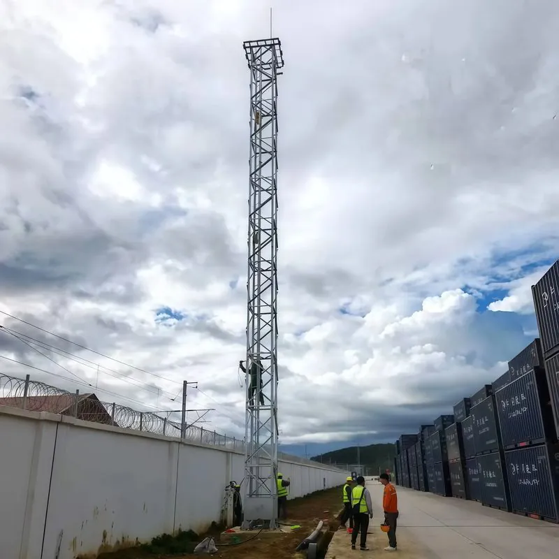 Container yard tower installation