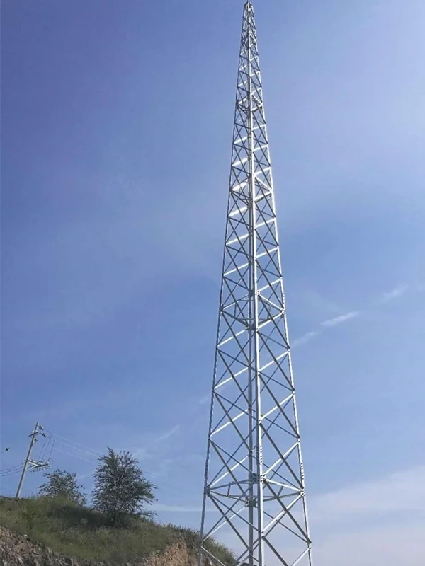 Tapered lattice lightning protection tower